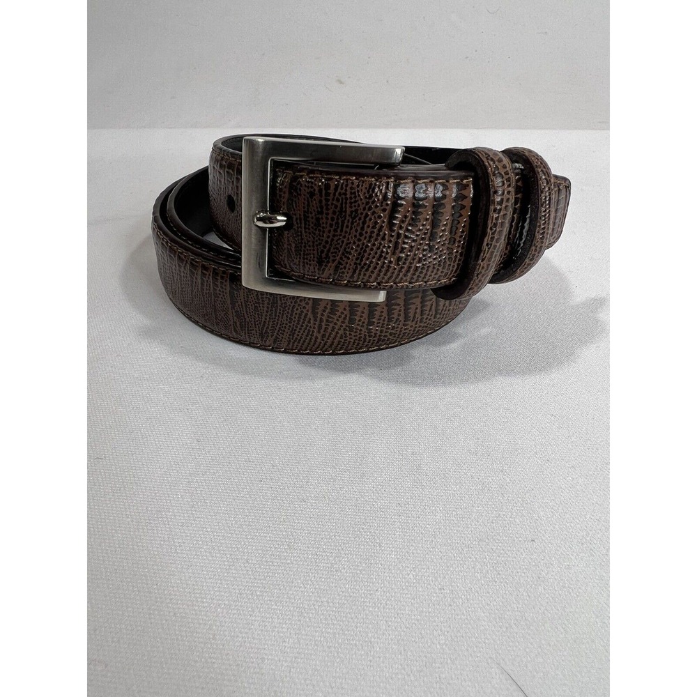 Vintage Faux Reptile Belt XXL Brown Western Rockstar‎ Statement Accessory